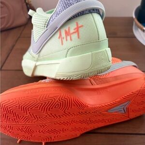 Nike Mint Green and Bright Orange Sneakers